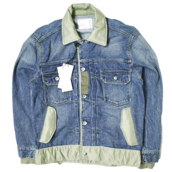新品 sacai サカイ 23SS Denim x Nylon Twill Blouson デニム 新品 sacai サカイ 23SS Denim x Nylon Twill Blouson デニム
