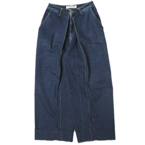 AALTO アールト Classical Front Pleat Denim フロントプリーツ ワイドデニムパンツ W19D1DE03-811 38 90s blue wash カットオフ AALTO アールト Classical Front Pleat Denim フロントプリーツ ワイド