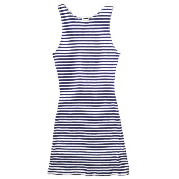H BEAUTY＆YOUTH エイチ ビューティーアンドユース COTTON BORDER BODYCON TANK TOP コットンボーダータンクトップ 1617-222-5688 パープル