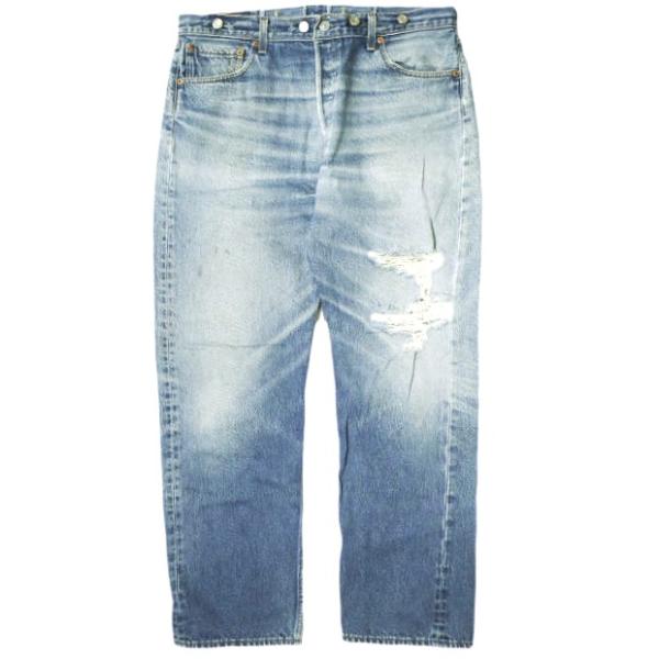 Levi's 501XX デニムジーンズ W38 L36 USAメキシコ製 Levi's リーバイス メキシコ製 90s 501XX ダメージ加工デニム