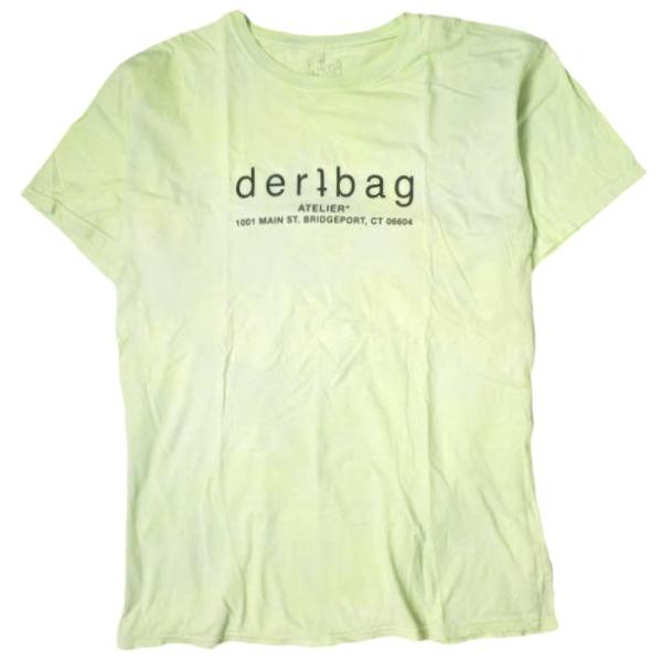 dertbag ダートバグ LOGO TEE ムラ染め ロゴプリントTシャツ XL ライムグリーン 半袖 トップス g19583