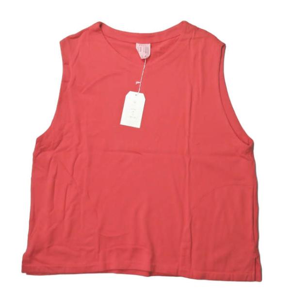 新品 bukht ブフト C.C.Y N/S TEE CORE COMPACT YARN オーバーサイズソリッドノースリーブTシャツ BC-92108 2(M) CORAL カットソー ☆g2015