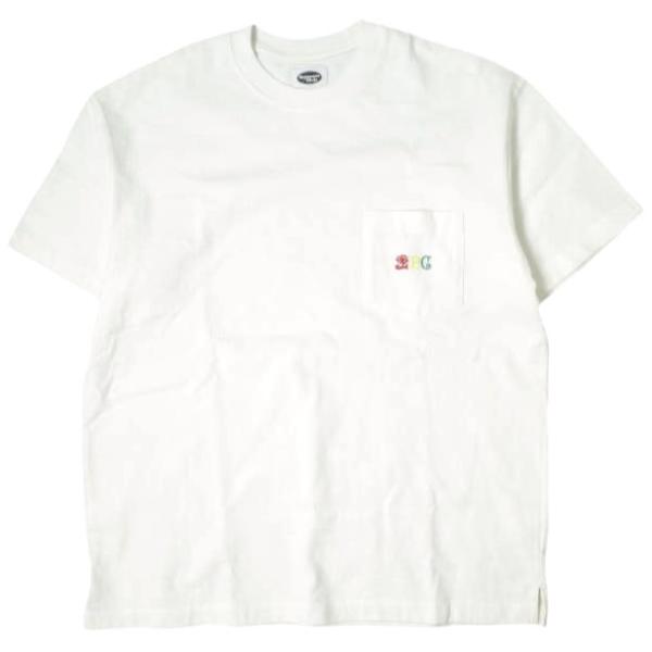 Zepanese Club ゼパニーズクラブ 日本製 Front Pocket Tee ヘビーウェイトコットン ロゴ刺繍ポケットTシャツ L WHITE 半袖 IMA:ZINE g20333
