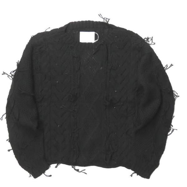 bukht ブフト FISHERMAN'S SWEATER - HAND KNITTING フィッシャーマンセーター B-M71301 1(S) ブラック ニット プルオーバー トップス【新古品】【中古】【bukht】 新品 bukht ブフト FISHERMAN'S SWEATER - HAND KNITTING