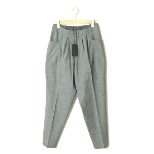新品 bukht ブフト 19SS 2TUCK L POCKET TROUSERS GLEN CHECK FAB 