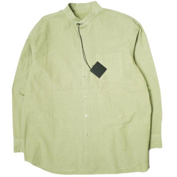 新品 yoko sakamoto ヨーコサカモト 25SS 日本製 BAND COLLAR SHIRT バンドカラーシャツ YS-25SS-64 L MINT GREEN 長袖 トップス 新品 yoko sakamoto ヨーコサカモト 25SS 日本製 BAND COLLAR SHIRT