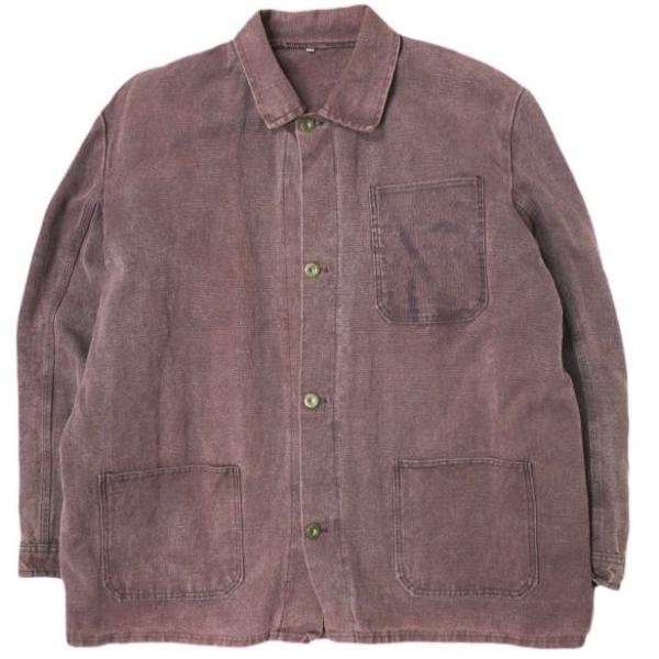 フレンチヴィンテージ 月桂樹ボタン オーバーダイコットンキャンバス