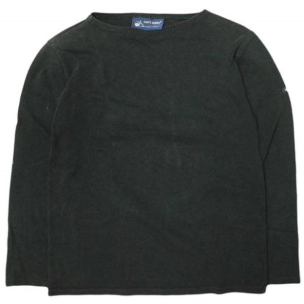 SAINT JAMES セントジェームス OUESSANT L/S SOLID ウエッソン ロングスリーブ ソリッド 1 BLACK ボートネック カットソー バスクシャツ