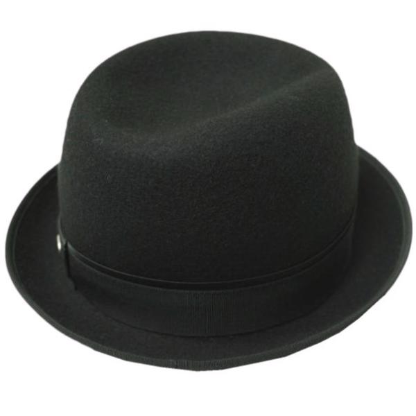 Borsalino 18.57 ボルサリーノ イタリア製 Wool Felt Bowler Hat ウールフェルトボーラーハット 59cm ブラック 帽子 g21712