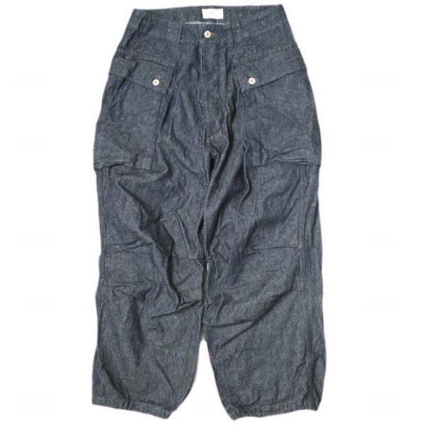 HERILL ヘリル 23SS 日本製 Nepdenim M44 Trousers ネップデニムモンキーパンツ 23-030-HL-8080-1 1 Indigo ボタンフライ ジーンズ HERILL ヘリル 23SS 日本製 Nepdenim M44 Trousers ネップデニム