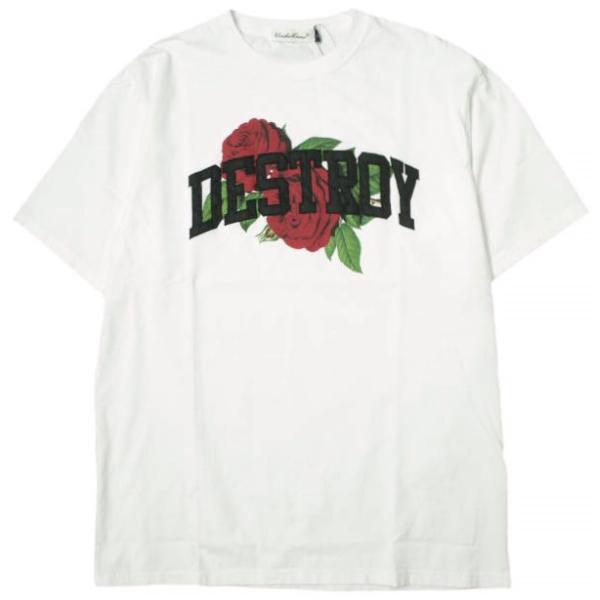 UNDERCOVER アンダーカバー 23AW 日本製 S/S DESTROY ROSE TEE デストロイローズTシャツ UC2C3802 3 WHITE 半袖 薔薇 定価22,000円 トップス【新古品】【中古】【UNDERCOVER】 新品 UNDERCOVER アンダーカバー 23AW 日本製 S/S DESTROY ROSE TEE