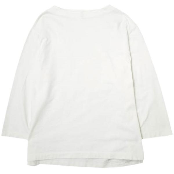 リネン100%✨nest Robe CONFECT 長袖シャツ ホワイト 3 nest robe CONFECT ネストローブ コンフェクト バスク天竺プルオーバー