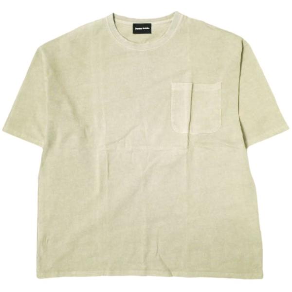 新品 Danke Schon ダンケシェーン 活性染ポケット S/S tee バックロゴ刺繍 ショートスリーブTシャツ UNSSSDK00 L ベージュ ダメージ加工