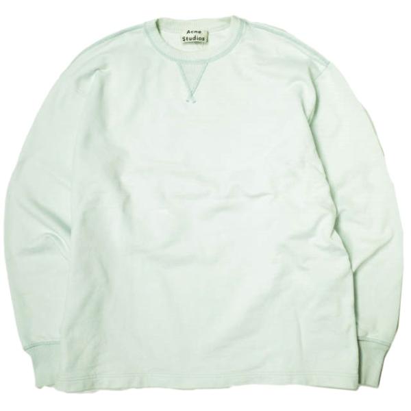 Acne Studios アクネストゥディオズ オーバーサイズ ロゴプリントクルーネックスウェット FN-MN-SWEA000077 XS ライトブルー Vガゼット