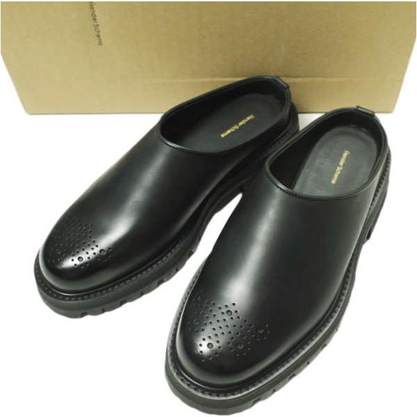 新品 Hender Scheme エンダースキーマ Commando Mule コマンドーミュール mj-rs-cmm 2(23.5-24cm) BLACK サンダル 定価51,700円 g22926
