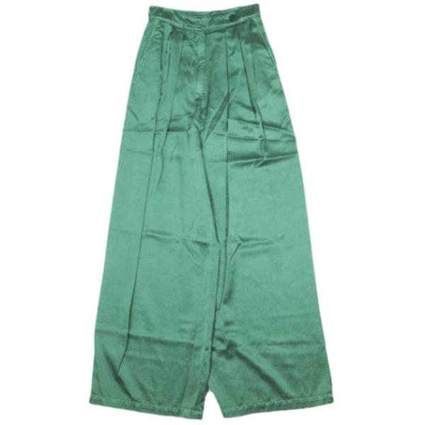 新品 DRIES VAN NOTEN ドリスヴァンノッテン 22AW PAMPLONA 5286 W.W. PANTS 2タックバギーパンツ 34 EMERALD GREEN 定価77,000円 ワイド 新品 DRIES VAN NOTEN ドリスヴァンノッテン 22AW PAMPLONA 5286 W.W.