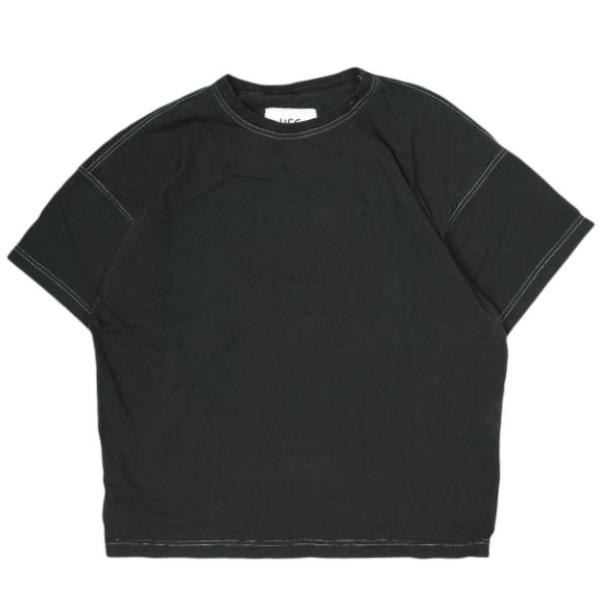 UEG ユーイージー ウーサーエジェッタ HUMAN AGAINST RACISM TEE オーバーサイズステッチワークTシャツ R-U-T13 M ブラック 半袖 g23296