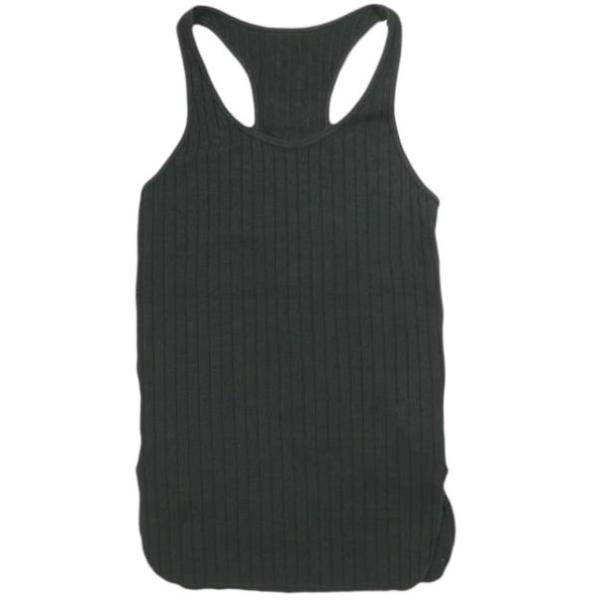 6 ROKU BEAUTY＆YOUTH UNITED ARROWS ロク ビューティーアンドユース 日本製 RIB TANK TOP リブタンクトップ 8617-241-0001 Free BLACK