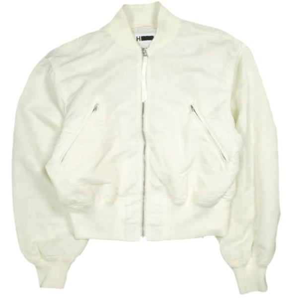 H BEAUTY＆YOUTH エイチ ビューティーアンドユース 日本製 NYLON TWILL SHORT MA-1 JACKET フライトジャケット 1625-243-4698 S OFF WHITE