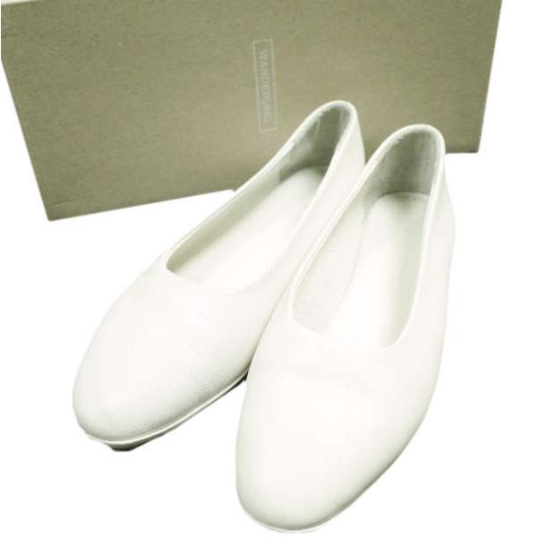 WANDERUNG ワンデルング Flat Leather Shoes フラットレザーシューズ 36(23cm) OFF WHITE MARCOMONDE マルコモンド スリッポン steven alan