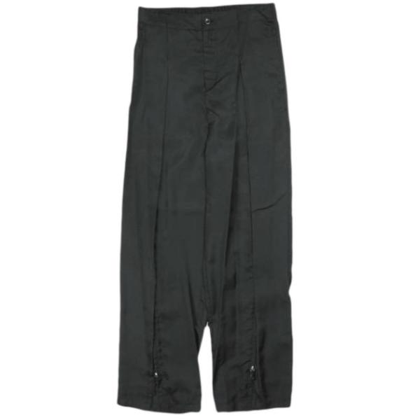 TOGA トーガ 23AW 日本製 Cupra satin pants キュプラサテンパンツ TA32-FF071 36 BLACK イージー ジップ ボトムス g24315