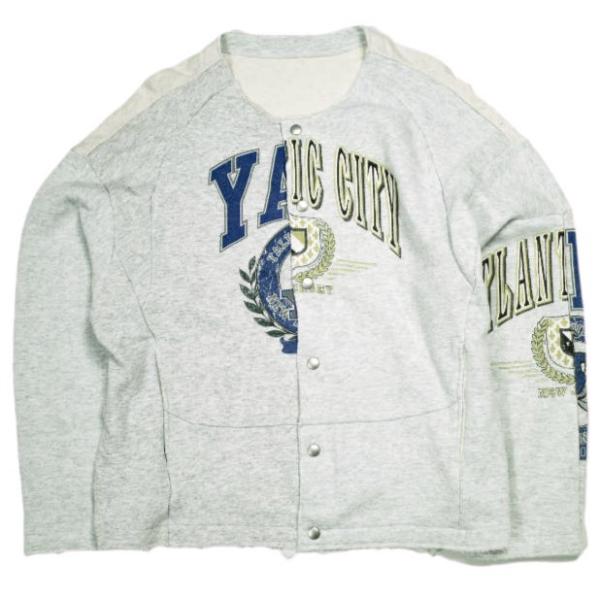 CHANGES チェンジーズ 日本製 REMAKE SWEAT SNAP CARDIGAN リメイクスウェットスナップカーディガン Free グレー トレーナー トップス