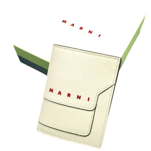 新品 MARNI マルニ 24AW サフィアーノレザー 二つ折り財布