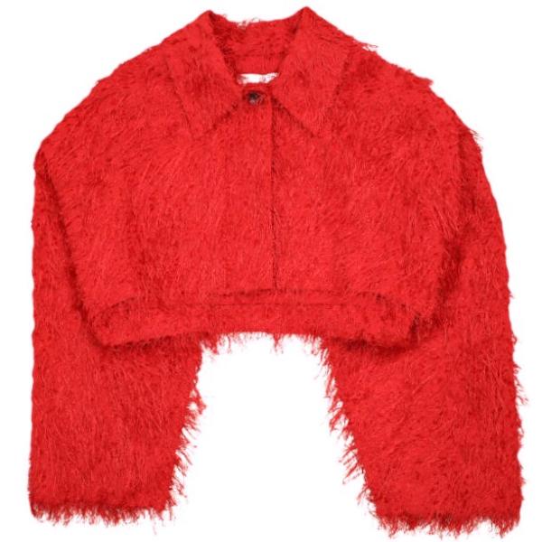 CLANE クラネ 24SS FRINGE SHORT JACKET フリンジショートジャケット 16103-0422 1 RED 定価41,800円 アウター【新古品】【中古】【CLANE】 新品 CLANE クラネ 24SS FRINGE SHORT JACKET フリンジショート