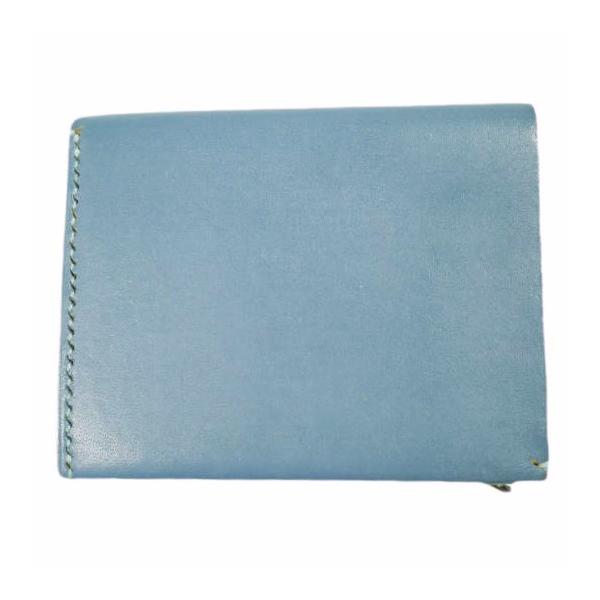 ED ROBERT JUDSON エドロバートジャドソン BUND BINDER MINI WALLET バインダーミニウォレット BLUE レザー 二つ折り財布 g25532