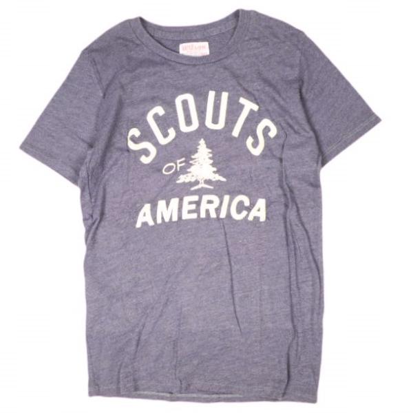 wilson ウィルソン アメリカ製 SCOUTS OF AMERICA TEE フロッキープリントTシャツ WM1313WB 38 パープル 半袖 トップス g25829