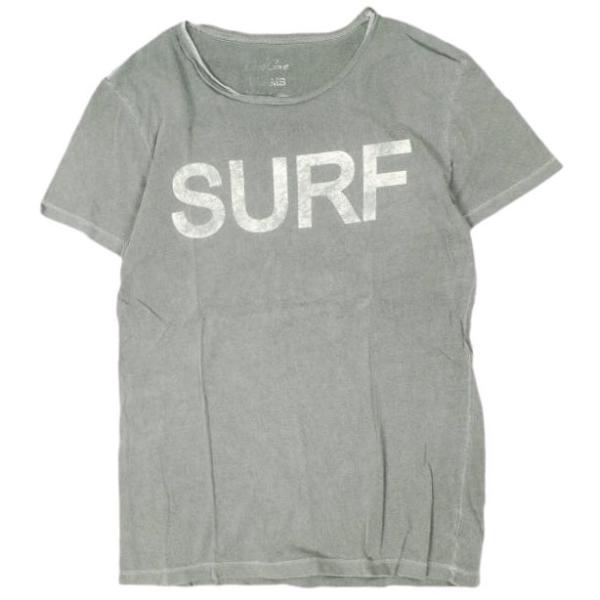 BEAMS x CRABCOVE ビームス クラブコーブ 別注 アメリカ製 SURF TEE ヴィンテージ加工プリントTシャツ M Faded Black 半袖 MADE IN USA