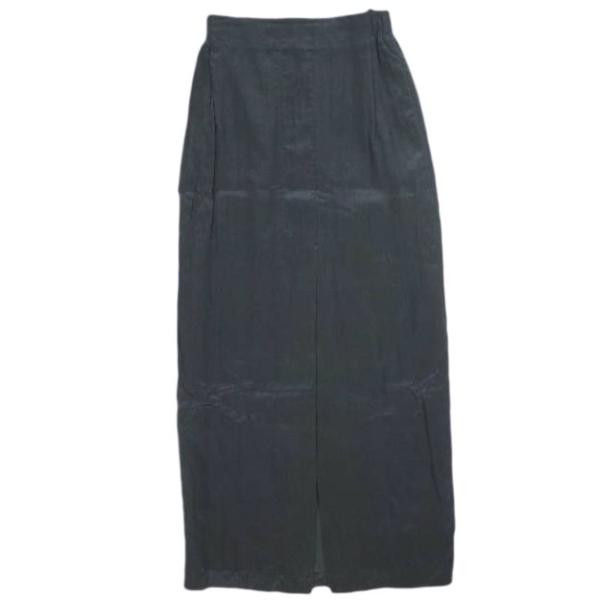 Steven Alan スティーブンアラン 日本製 SATIN TIGHT LONG SKIRT サテンタイトロングスカート 8224-242-0063 S ネイビー イージー スリット