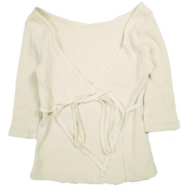 INSCRIRE アンスクリア 日本製 2way リブカシュクールカットソー I18SS-CUT10 Free IVORY コットン トップス g26111