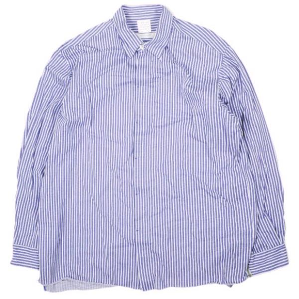 ADAM ET ROPE x GGG GOOD PEOPLE GOOD STITCHING GOOD PRODUCT アダムエロペ 23SS 別注 バランサー ストライプシャツ GMG03120 L NAVY