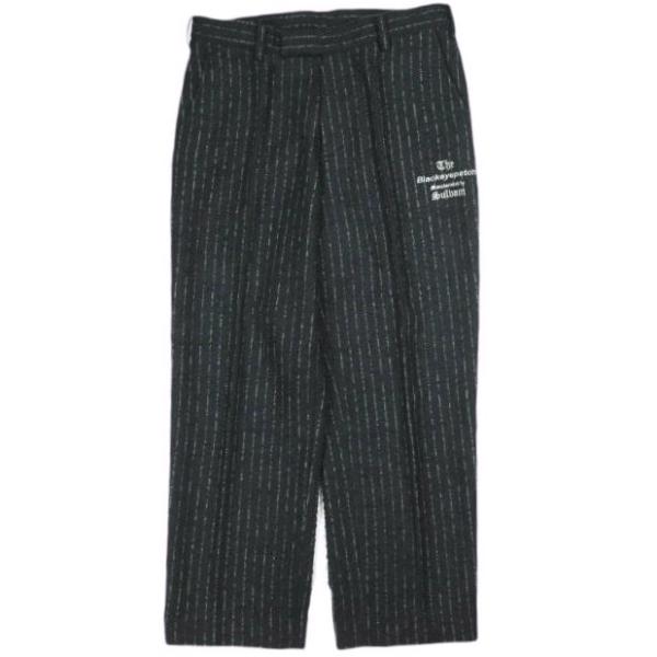 sulvam x BLACK EYE PATCH サルバム ブラックアイパッチ 別注 TAILORED PANTS ブークレウール ピンストライプ テーラードパンツ L NAVY