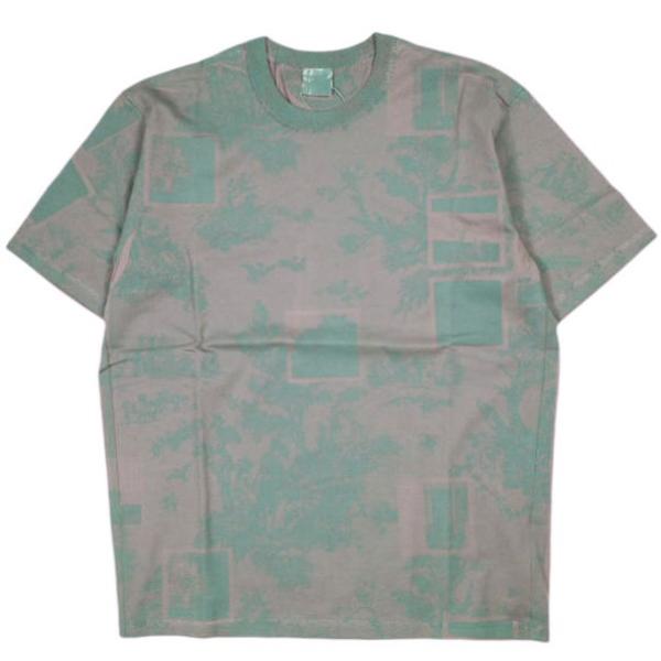 新品 well ウェル 22SS 日本製 Wallpaper T-shirt シルクスリーンプリントTシャツ WT22XX02 1 Azuki 半袖 トップス g26406