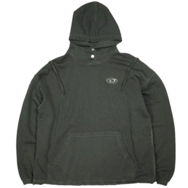 DIESEL x THUG CLUB ディーゼル サグクラブ 25AW 別注 S-THUG-HOODIE / 93RA スウェットプルオーバーパーカー P01579-0SPCF L BLACK