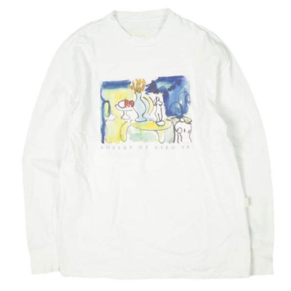 Aime Leon Dore エメ レオン ドレ カナダ製 ROBERT DE NIRO SR. ロングスリーブTシャツ XS WHITE ロバートデニーロシニア アートプリント