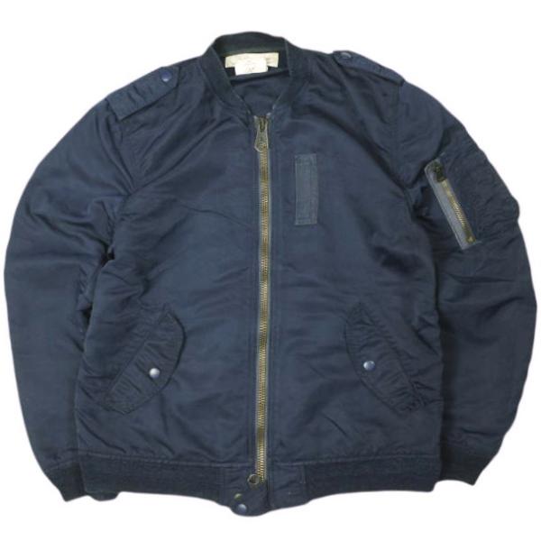 REMI RELIEF x BEAMS PLUS レミレリーフ ビームスプラス 別注 日本製 L-2 ライトナイロンツイル フライトジャケット S NAVY MA-1 ブルゾン