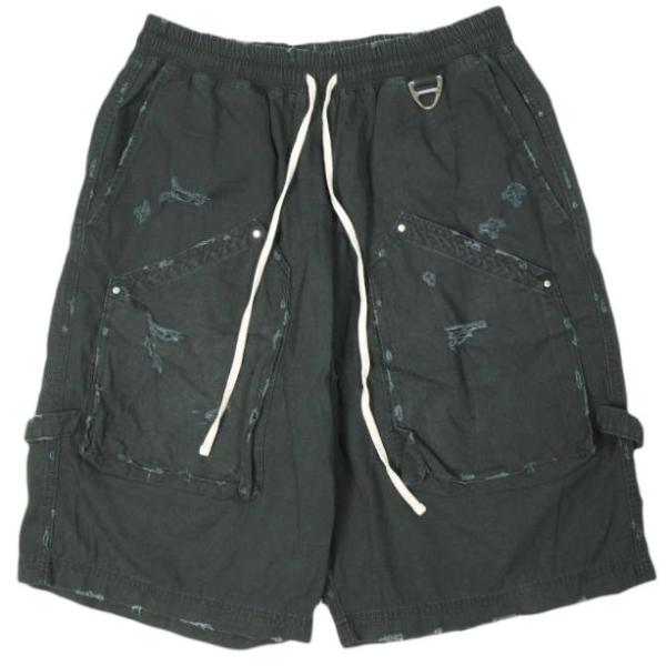 FR(13)NDS フレンズ 24SS RIP SHORTS ダメージ加工 コットンリップストップ ペインターショーツ 24351TS-RO BLACK ROYAL FLASH パンツ