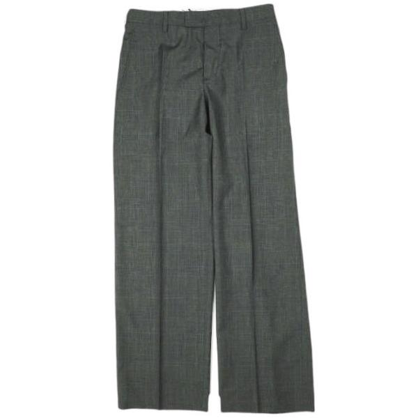 新品 MIU MIU ミュウミュウ トロピカルウール グレンチェックスラックス 2025年モデル DNA973 S000 17AG 44 CHARCOAL GRAY パンツ g26812