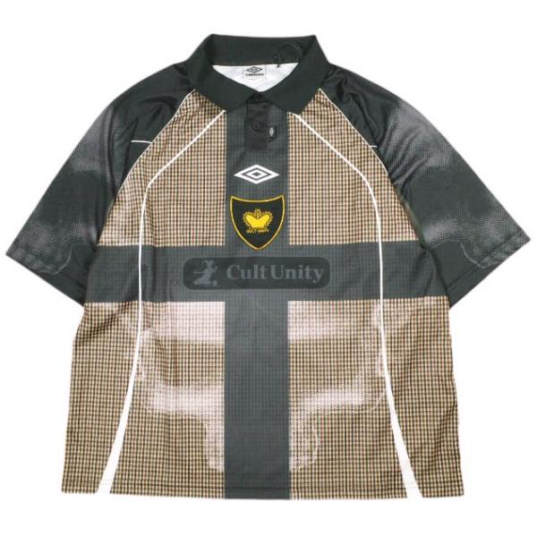 umbro x SLAM JAM アンブロ スラムジャム 25AW 別注 Cult Unity Check Polo チェックポロシャツ UBMW0401FA250 L BEIGE/BLACK ゲームシャツ