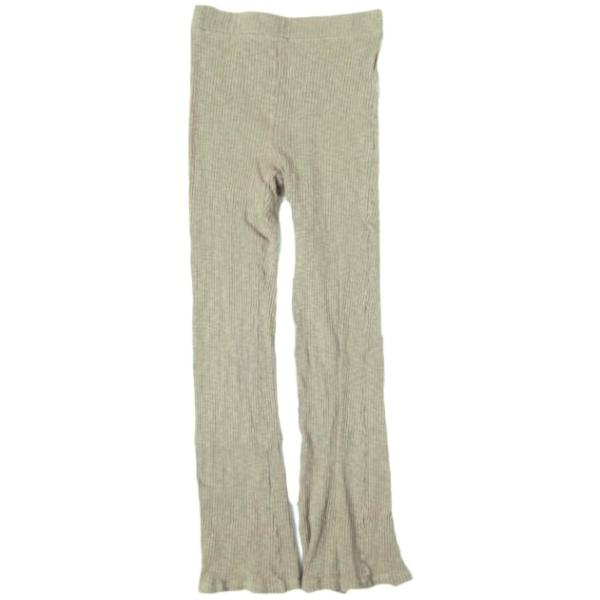 Munich ミューニック 日本製 バックスリット コットンリブ レギンス MN201P29 S KHAKI ニット パンツ ボトムス g27359