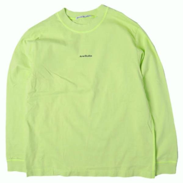Acne Studios アクネストゥディオズ EXTORR STAMP L/S T-SHIRTS ミニロゴプリント ロングスリーブTシャツ BL0279 FN-MN-TSHI000354  M LIME