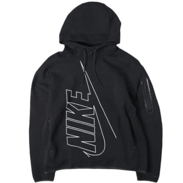 NIKE ナイキ Tech Fleece Pullover Graphic Hoodie テックフリースプルオーバーグラフィックフーディー DX0578-010 XXL BLACK パーカー
