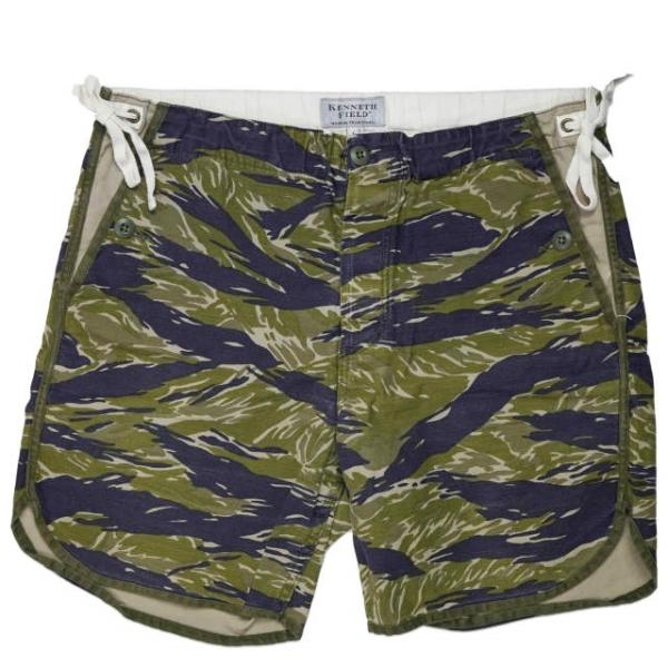 KENNETH FIELD ケネスフィールド TRACK＆FIELD SHORTS - CAMO トラック＆フィールドショーツ タイガーストライプ L ショートパンツ g6304