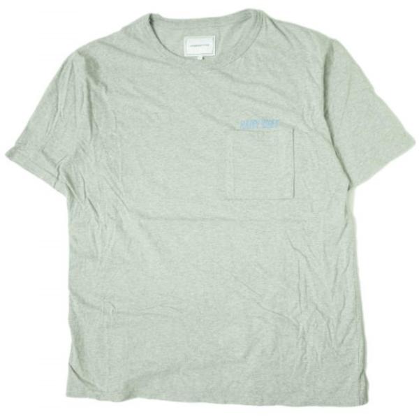 URBANDTYPE アーバンディタイプ HAPPY VIBES POCKET TEE ロゴプリント ポケットTシャツ DT907 L グレー 半袖 トップス g7601