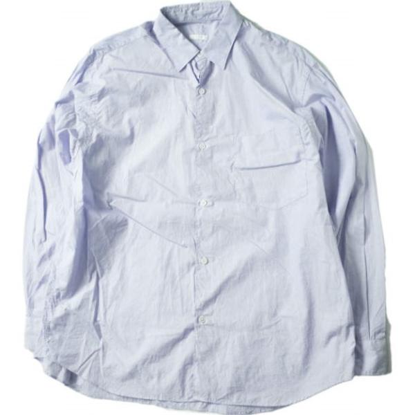 20aw comoli ポプリンシャツ サックス コモリ looponline_g7719