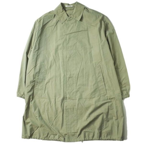 AURALEE オーラリー　ステンカラーコート　ネイビー　3 シャンブレー オーラリー 24SS ポリエステルウェザーシャンブレーステンカラー