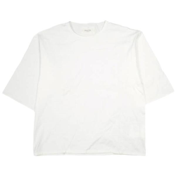 EDIFICE エディフィス 日本製 コットン天竺 五分袖Tシャツ 15071300702110 46 WHITE クルーネック ソリッド トップス g9787